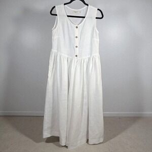 Magic‎ Linen Organic Linen Jumpsuit Small Wide Leg Minimalist Boho Chic Resort